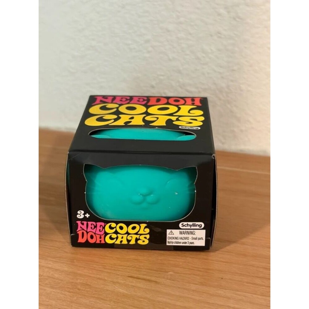 Brand New Schylling NeeDoh Cool Cats Squishy Fidget Toy (Teal/Green)